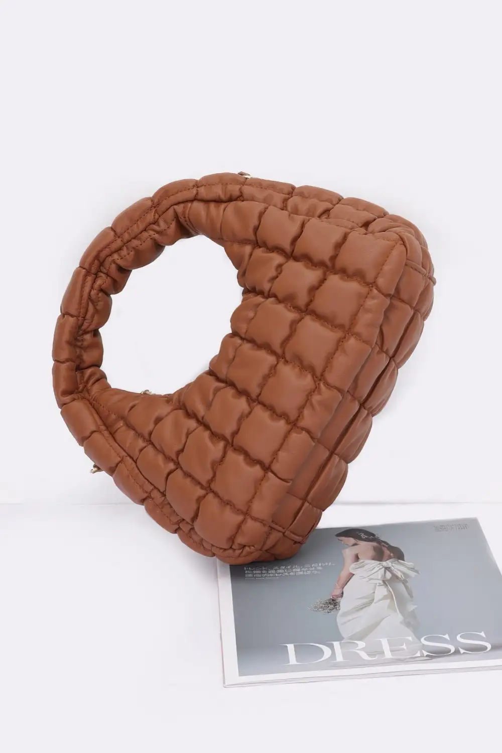 Quilted Faux Leather Padded Hobo Bag