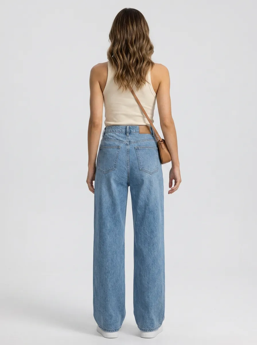 Women's Wide Leg Casual Denim Jeans