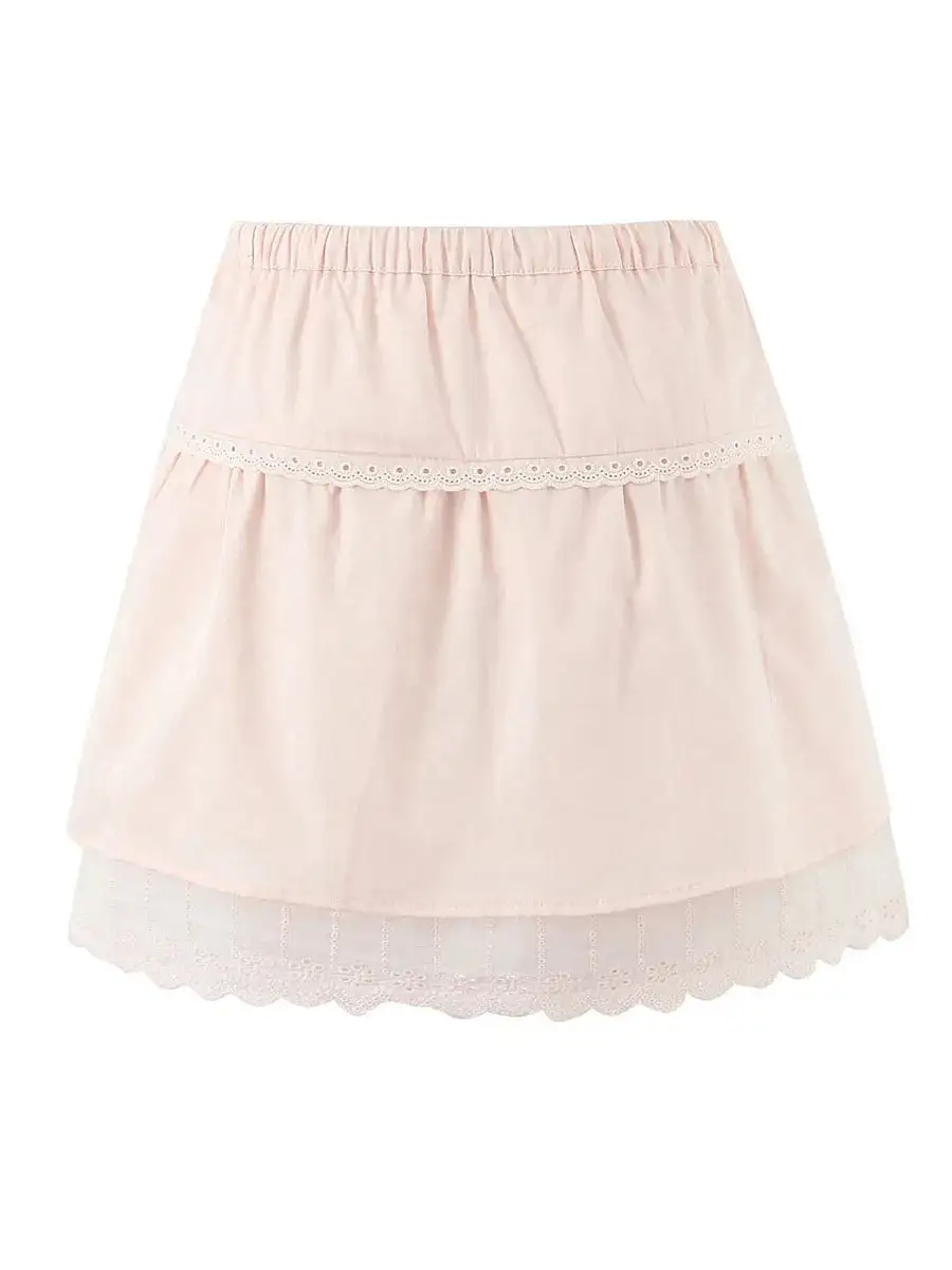 Mini A-Line Eyelet Skirt
