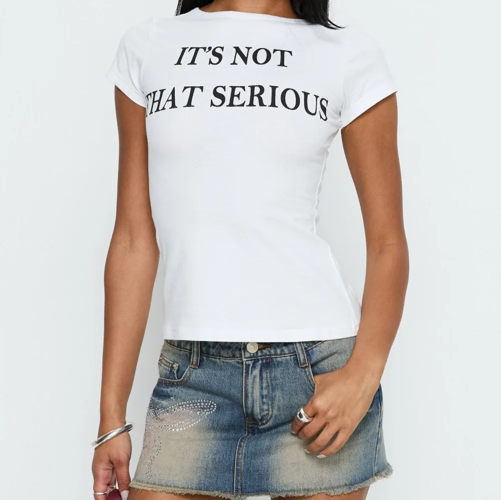 White and Black Graphic Baby Tee