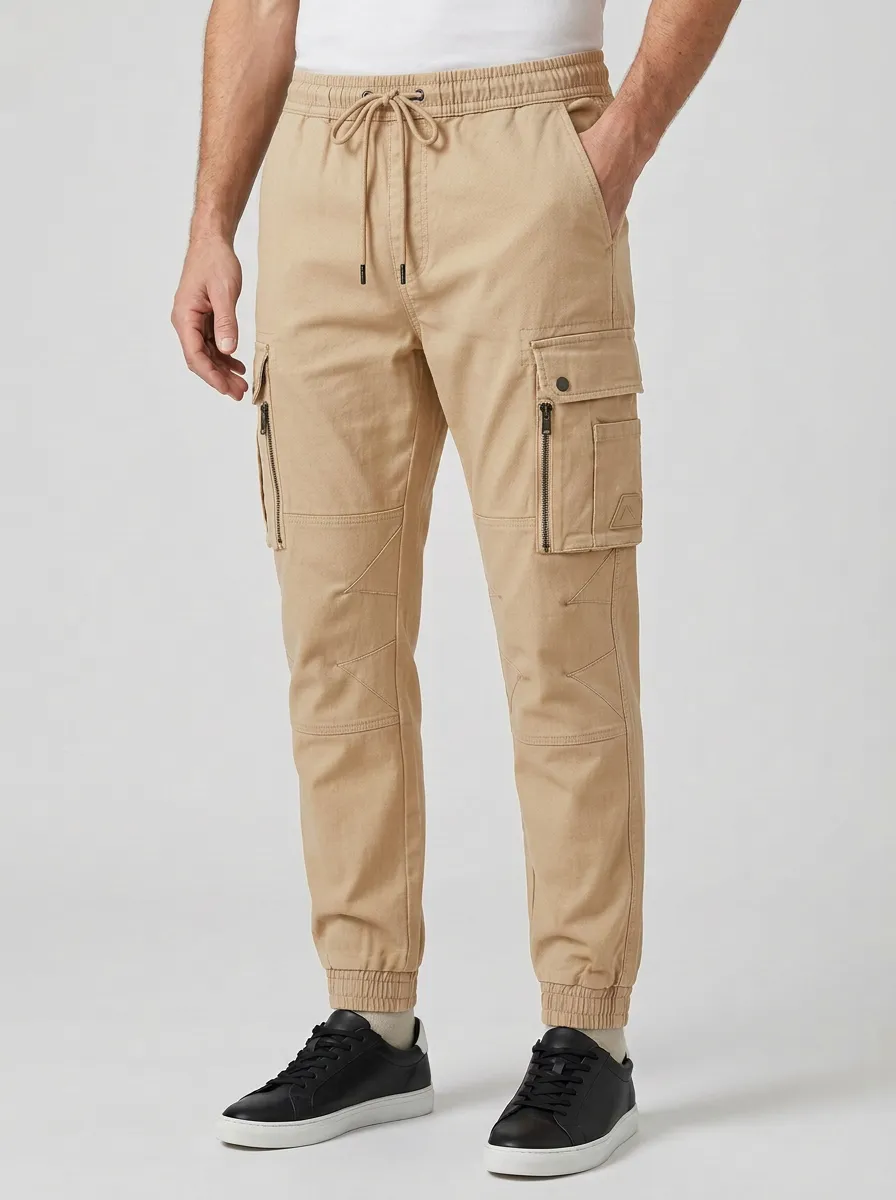 Practical Multi Pocket Profile Men's Cargo Jogger Pants