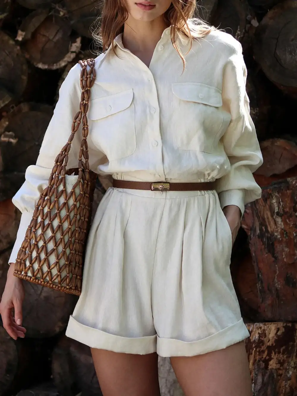 Modern Button Front Jumpsuit Romper