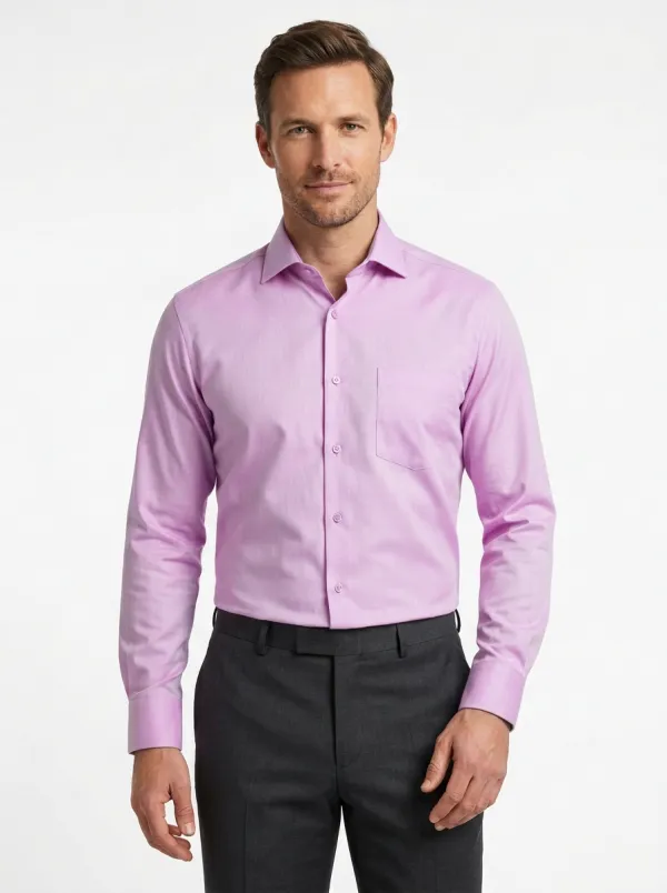 Men's Modern Solid Dress Shirt