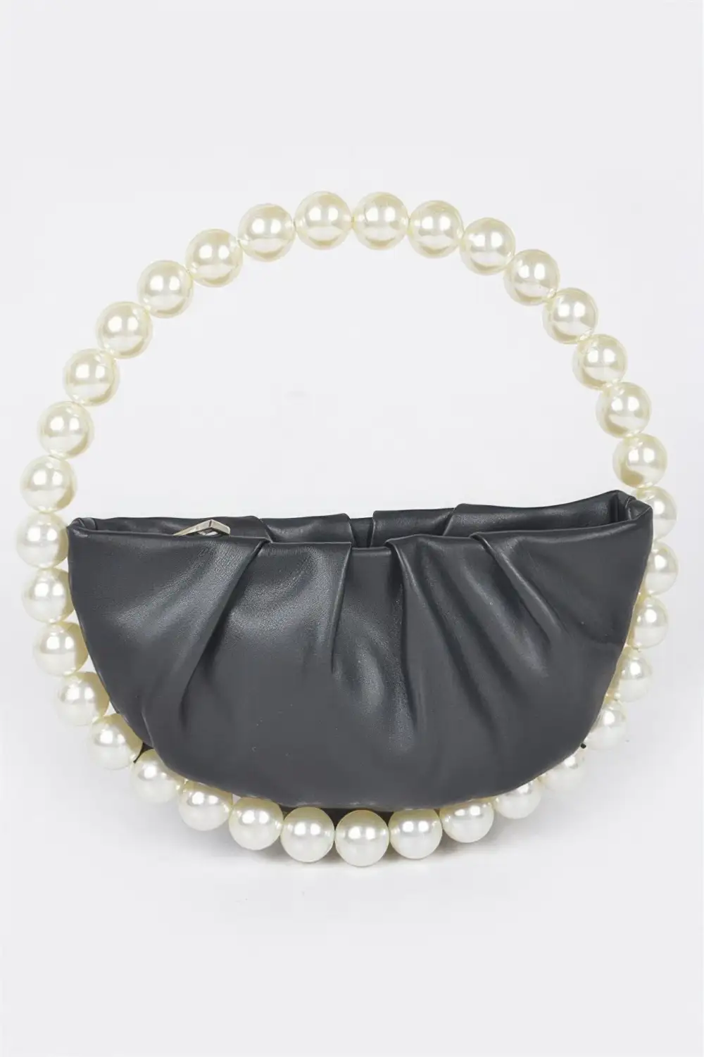 Vegan Leather Top Handle Bag with stones