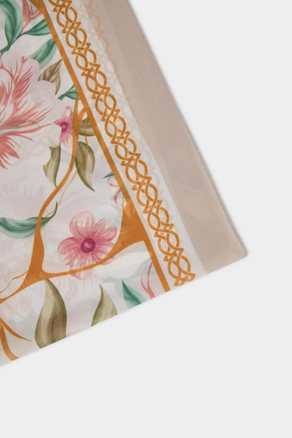 Ladies' Pink Floral Print Shawl
