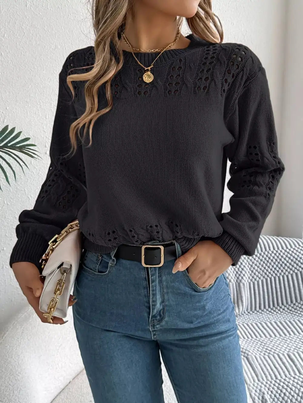 Essential Long Sleeve Everyday Sweater