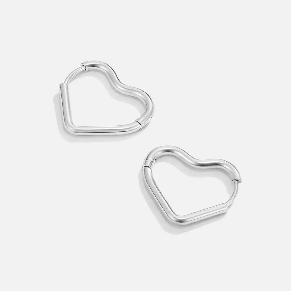 Waterproof Heart Hoop Earrings
