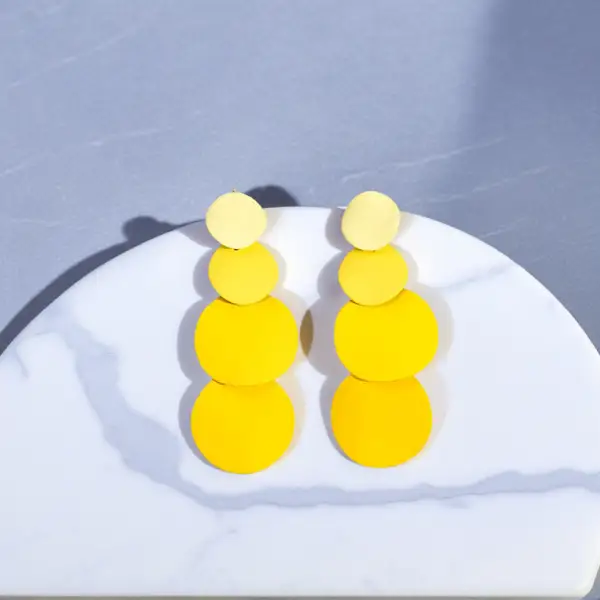 Geometric Round Statement Earrings