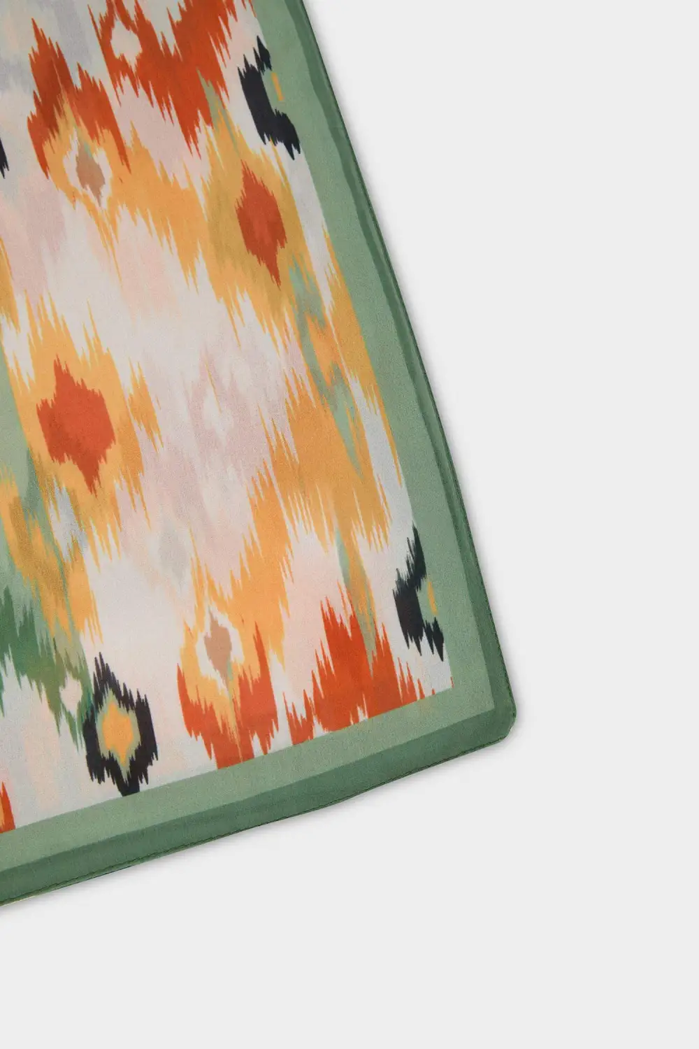 Irregular Print Silk Scarf