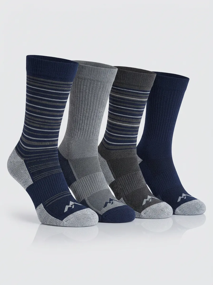 Outdoor Men's Four-Pair Long Socks