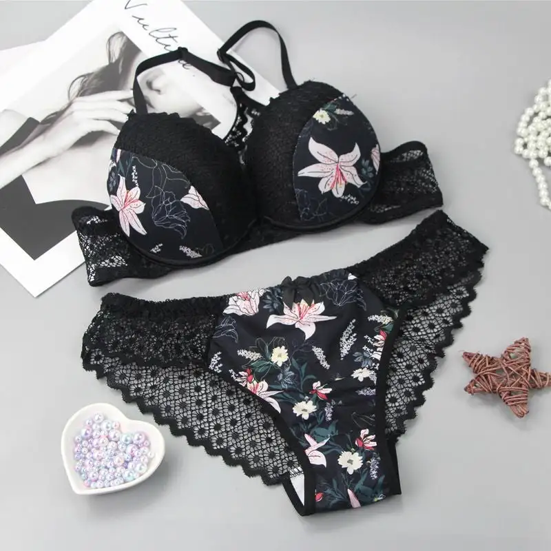 Floral Lace Support Lingerie Set