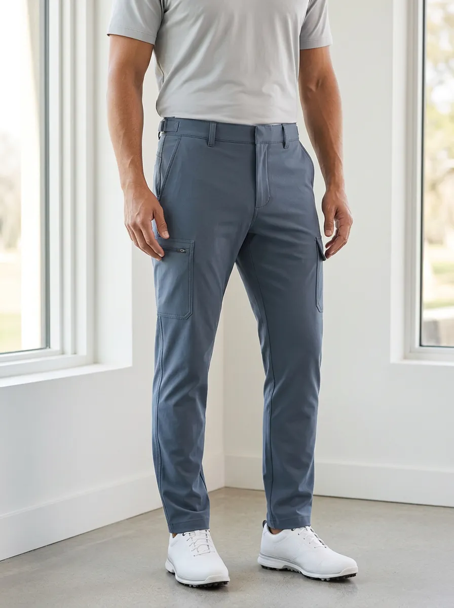 Flexible Men'S Golf Lover Cargo Printed Pants Fairway Wear