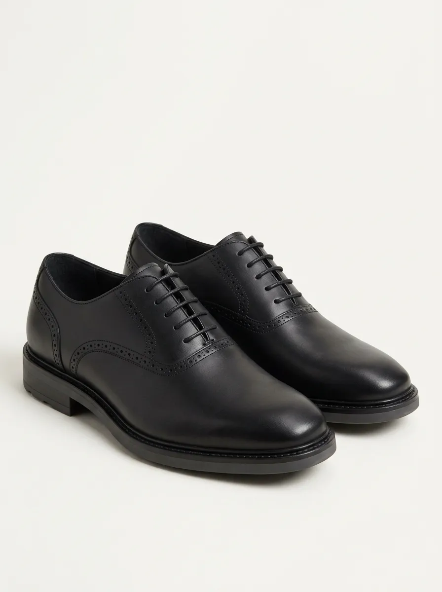 Men's Classic Business Brogue Wingtip Leather Oxford Shoes