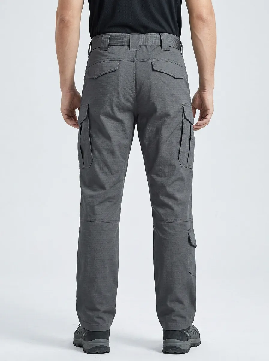 Refined Ripstop-Style Outdoor Men's Multi-Pocket Waterproof Tactical Cargo Pants