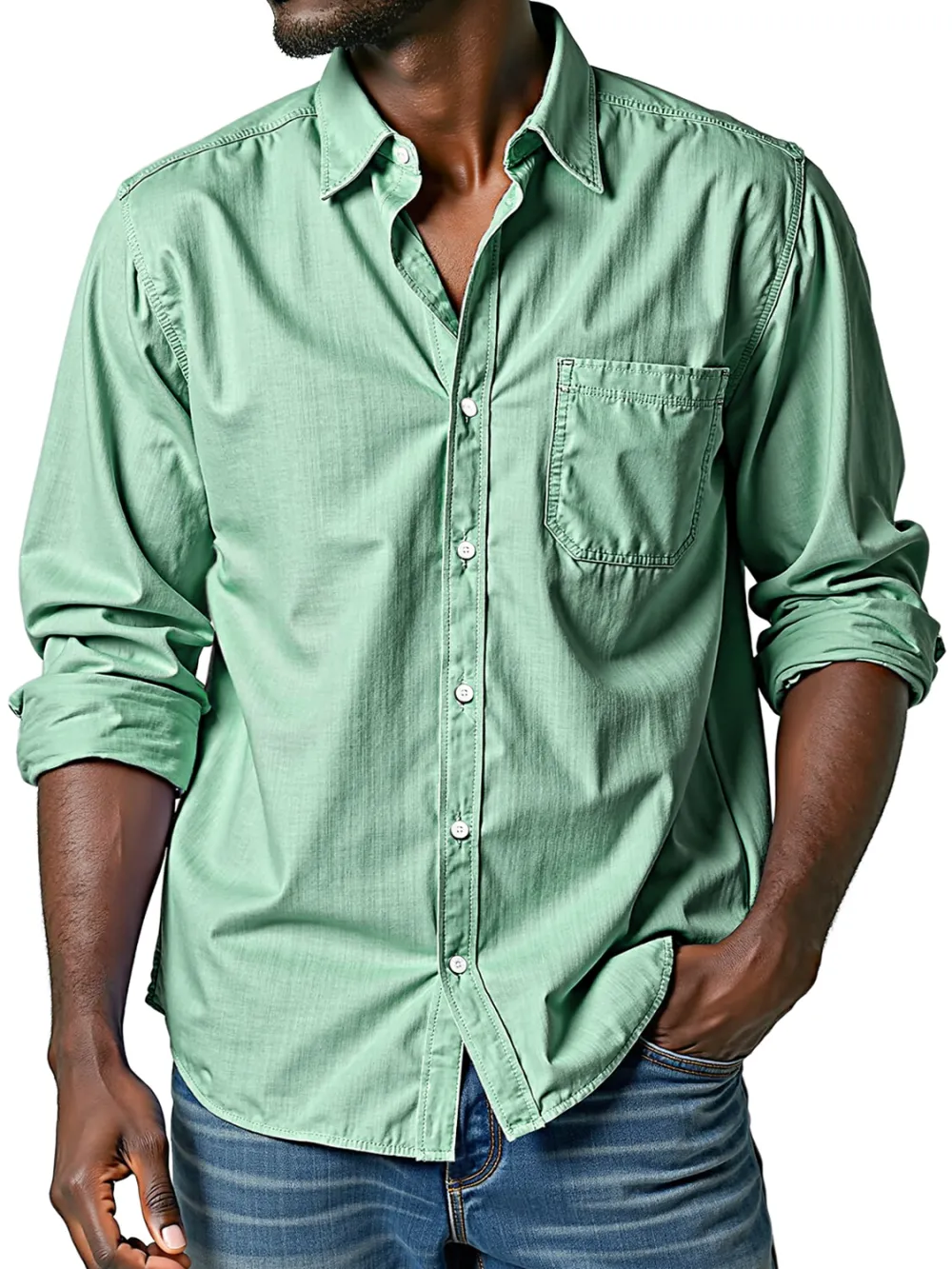 Long Sleeve Camp Collar Shirt