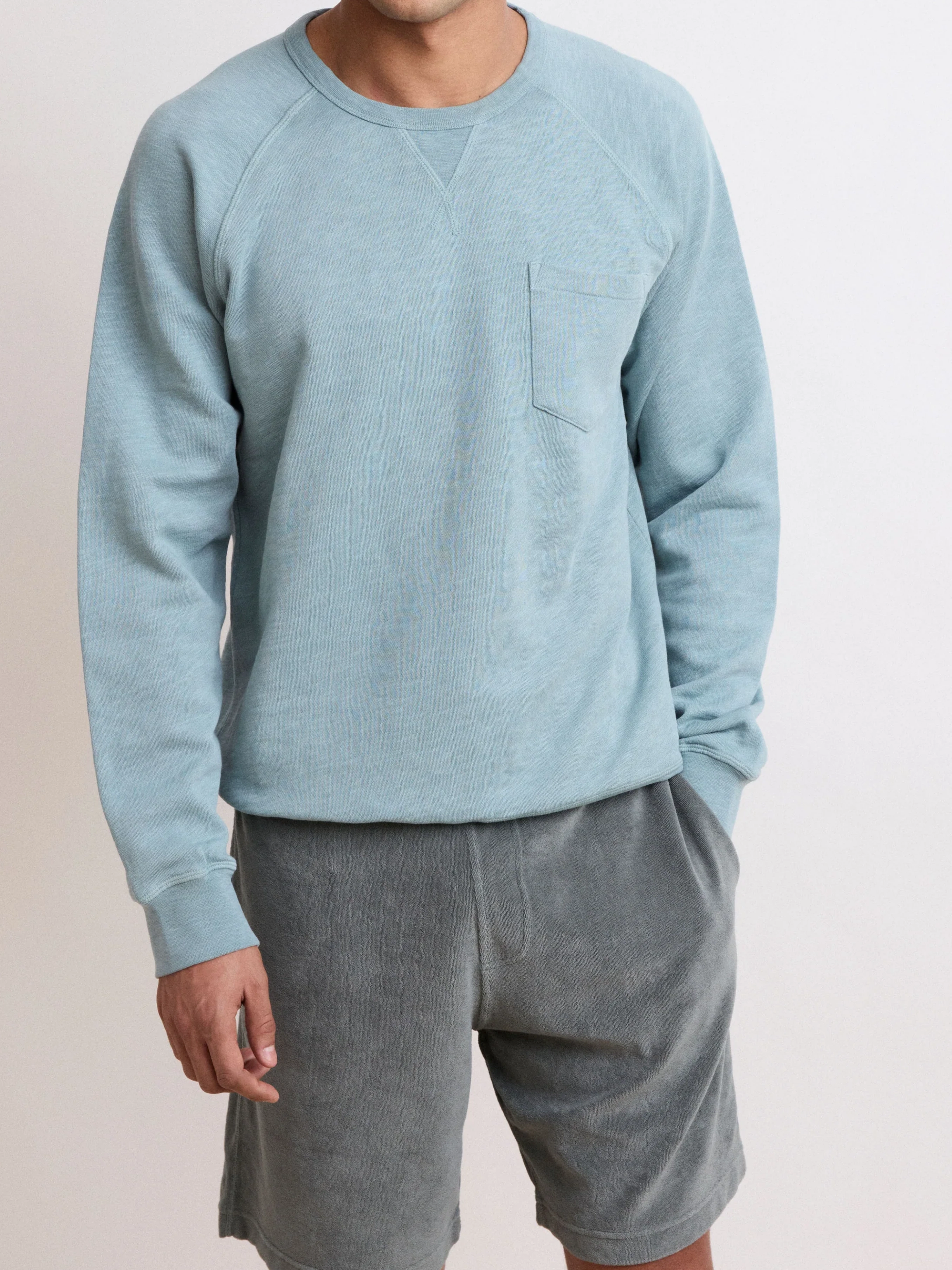 Men's Celadon Green Crew Neck Sweater