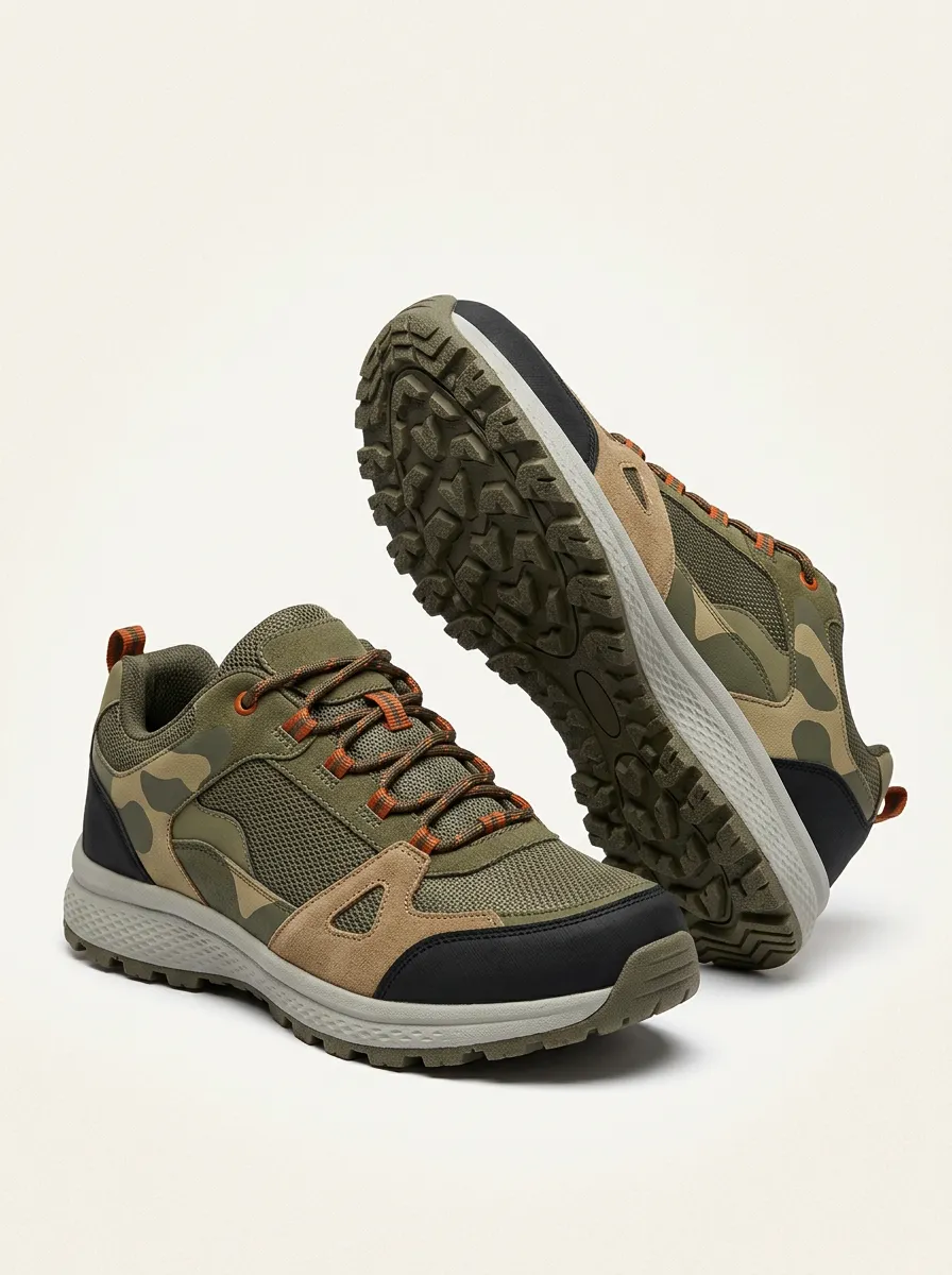 Men's Outdoor Hiking Camouflage Printed Trail Shoes