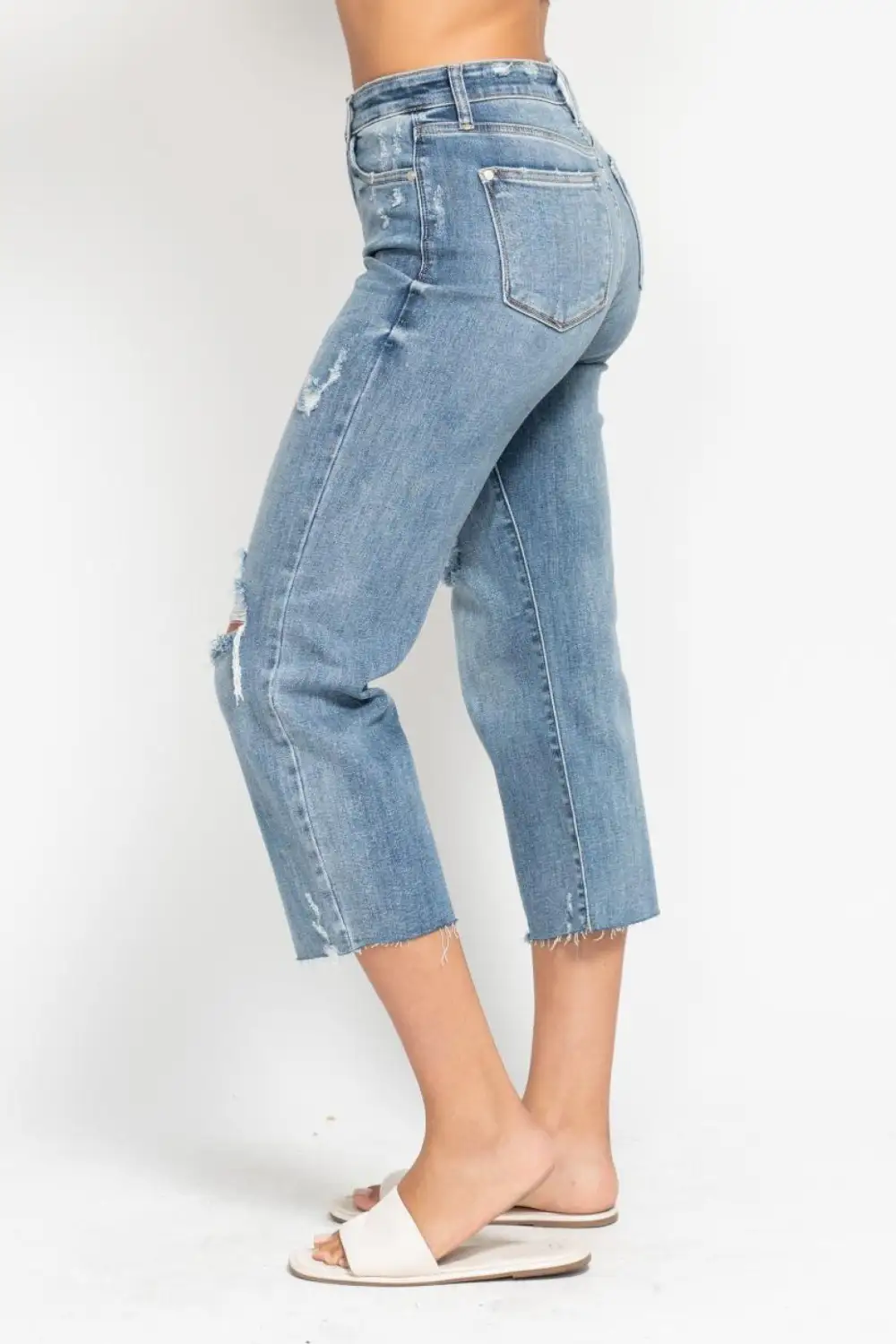 Cropped Wide Leg Jeans