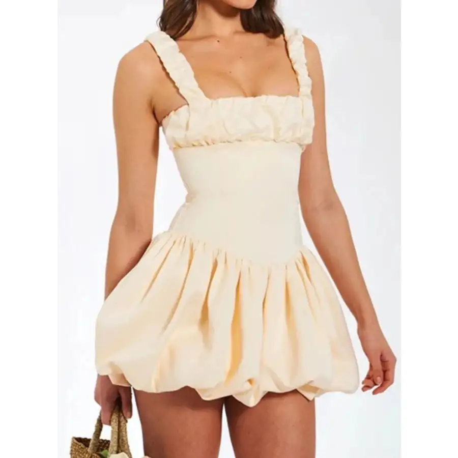 Bubble Hem Mini Dress