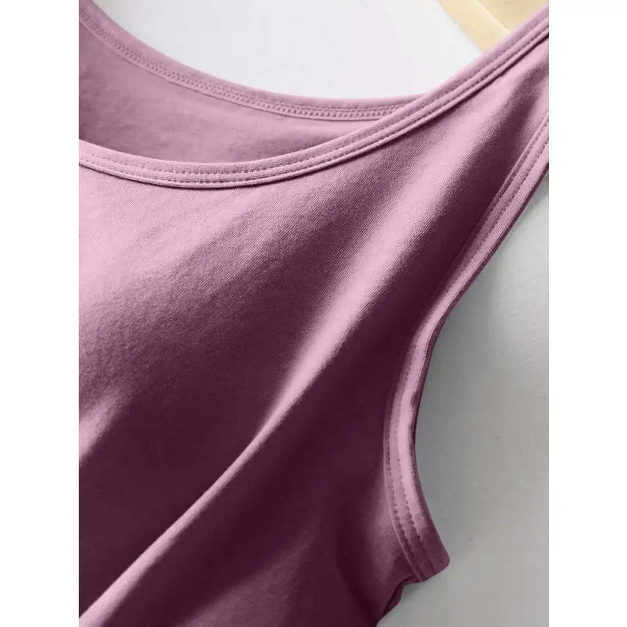 Round Neck Tank With Bra