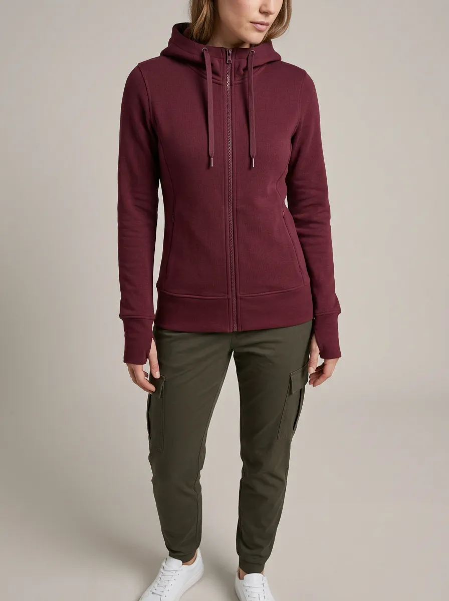 Women's Easy-Wear Zip-Up Hoodie