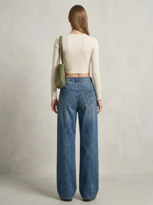 Women's Wide Leg Casual Denim Jeans