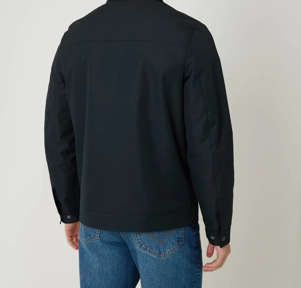 Navy Lightweight Water-Resistant Zip Jacket
