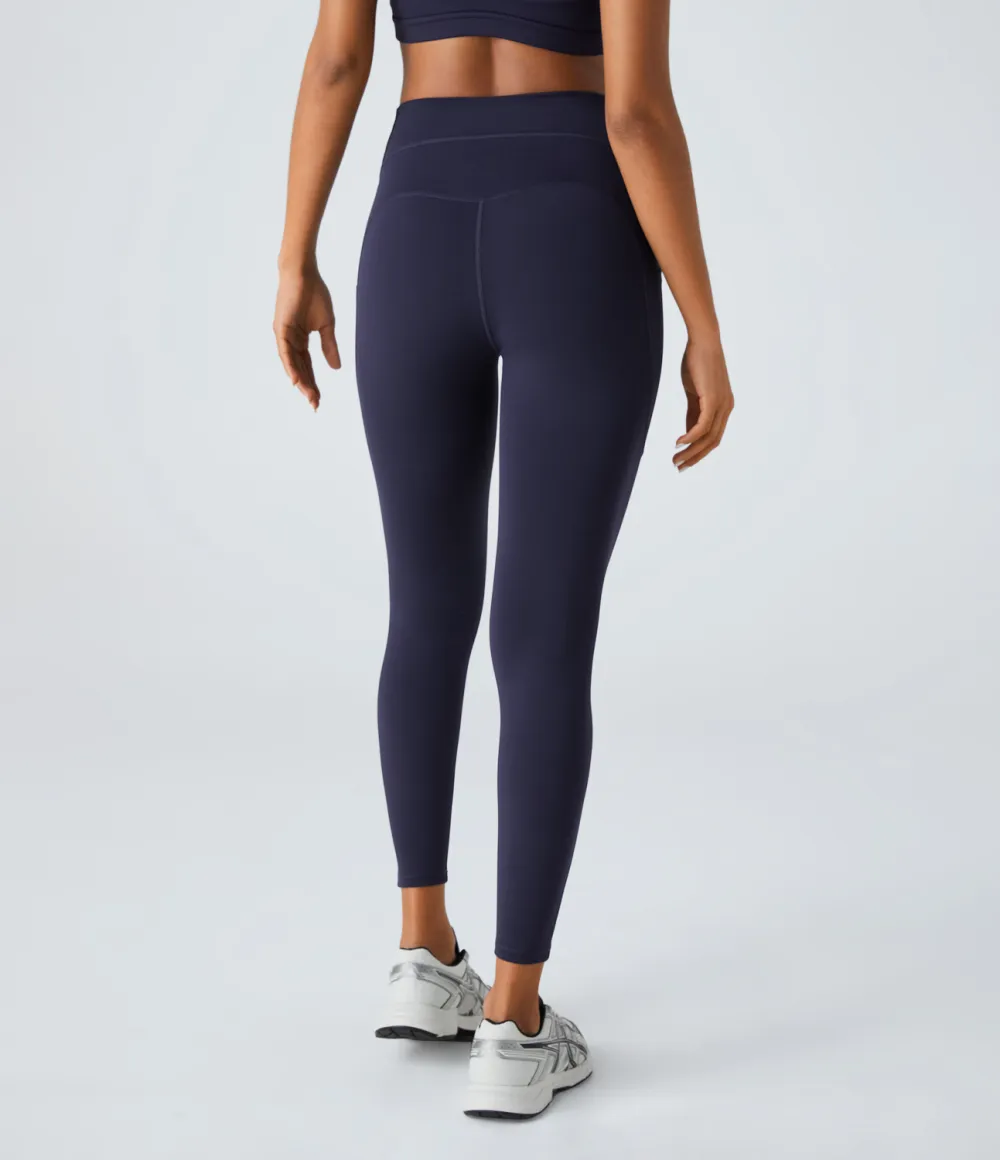 SpeedWave High Waisted Side Pocket Quick Dry 7/8 Running Leggings