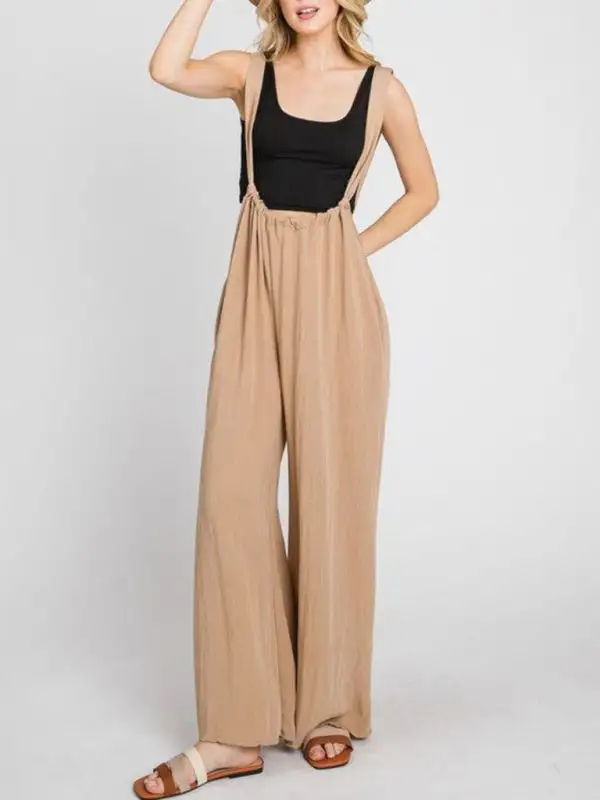 Jumpsuit Clean All Match Lace Up Pants