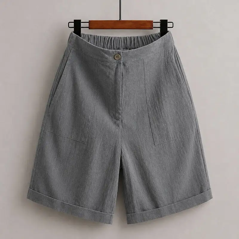 Women's Linen Relaxed Fit Bermuda Shorts