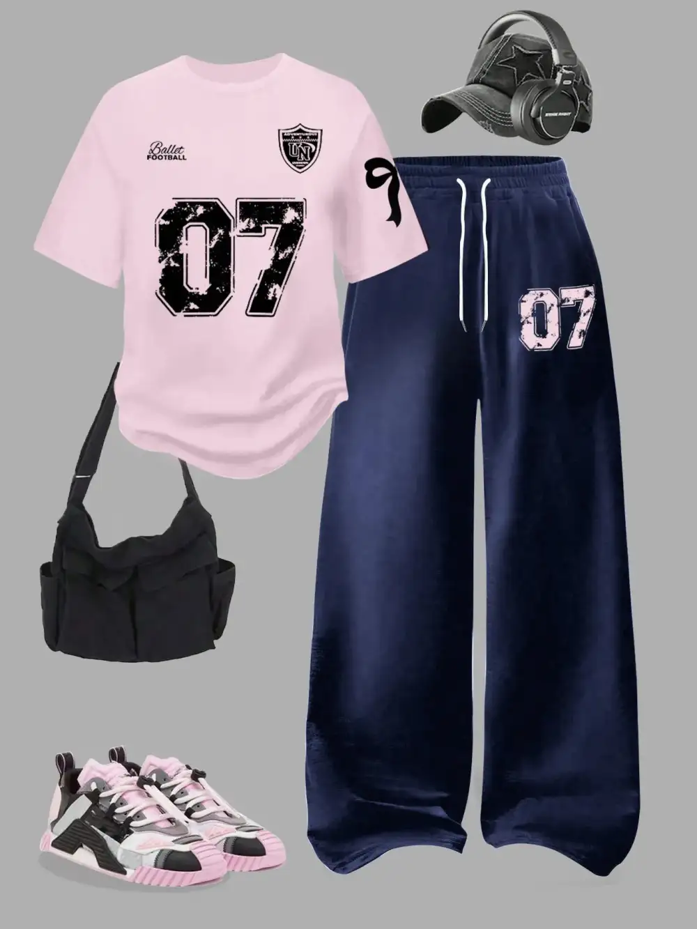 Women's Two-Piece Set, Digital Pattern Round Neck Short Sleeve Top & Loose Casual Pants, Summer Fashion for Vacation Travel, Outfit