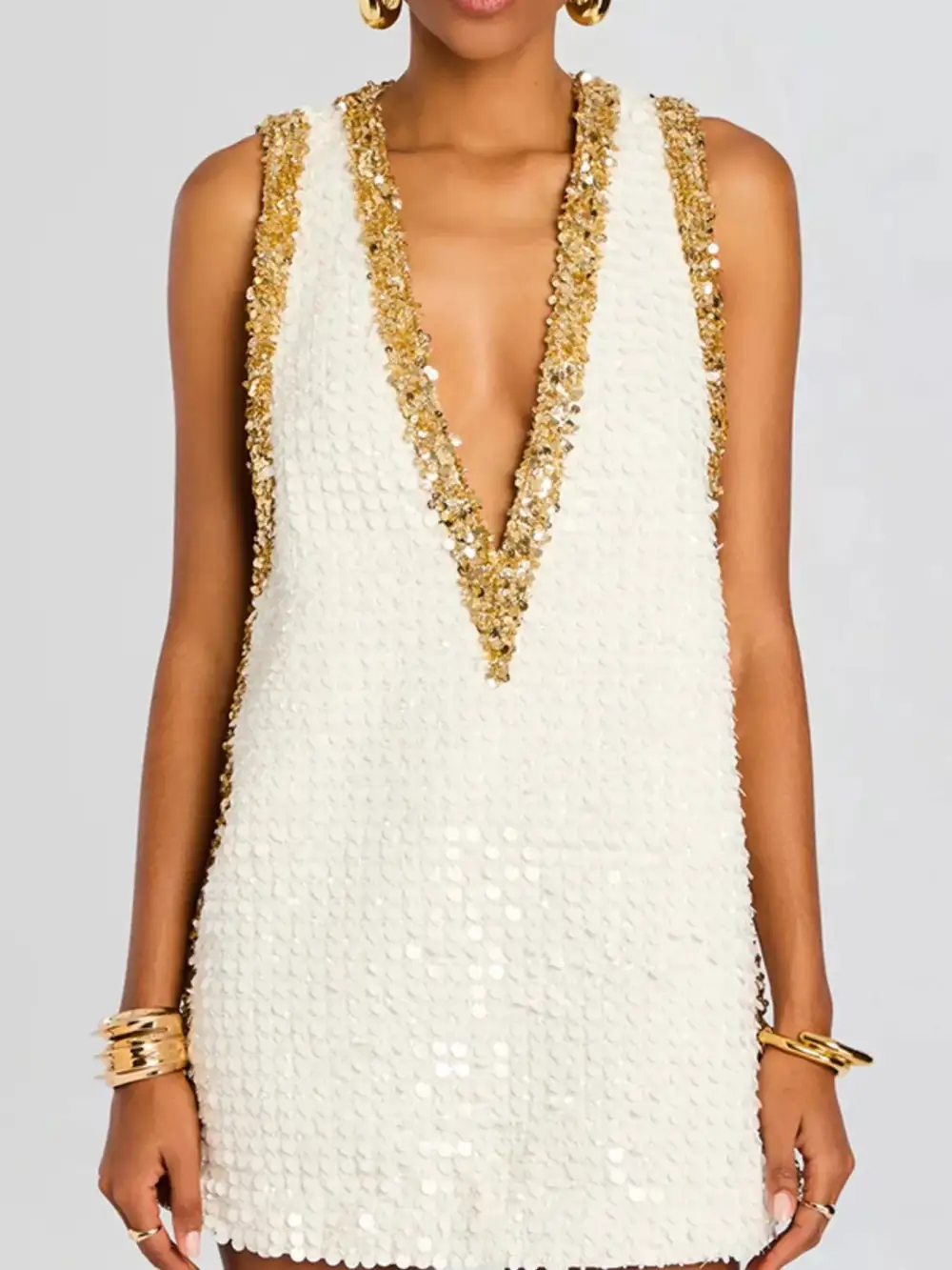 Sequin Sleeveless Mini Dress