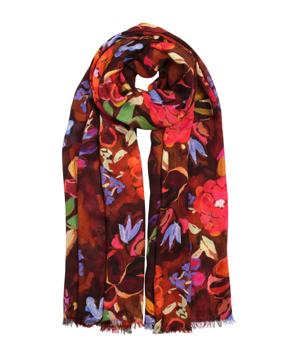 Casual Style Floral  Print Scarf