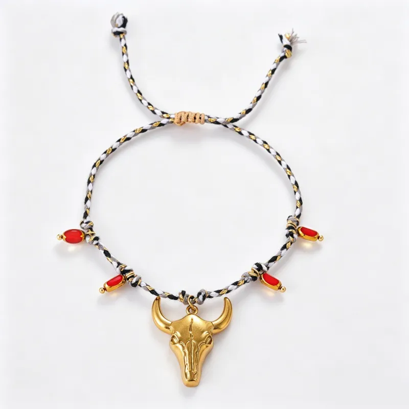 A little western. A little boho. A whole lot of personality.  Featuring a statement bull skull charm, colorful braided details and delicate bead accents, this bracelet instantly gives your everyday look a more adventurous edge.