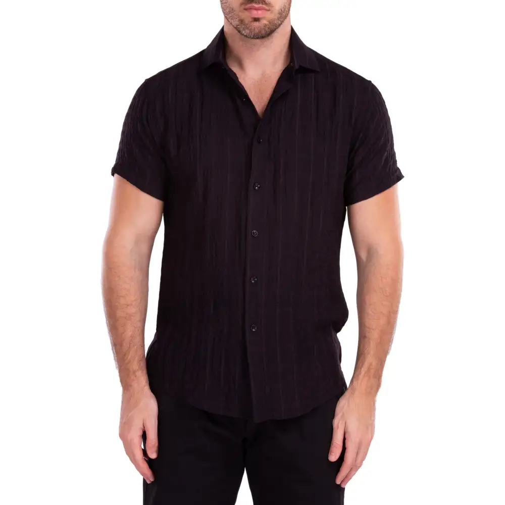 Leaf Short Sleeve Dress Shirt