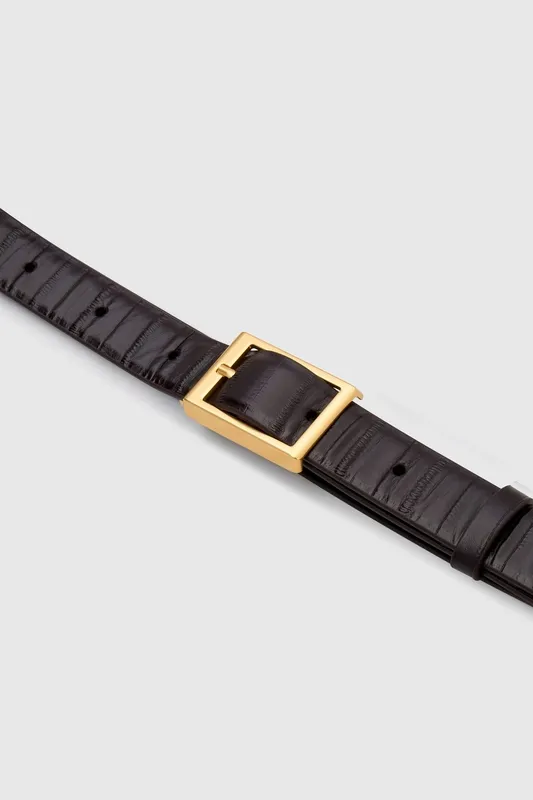 Burgundy Textured Belted Belt