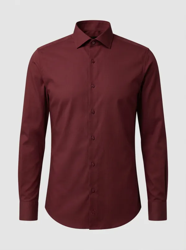 Men's Non-Iron Cotton Gray Minimalist Embroidered Shirt