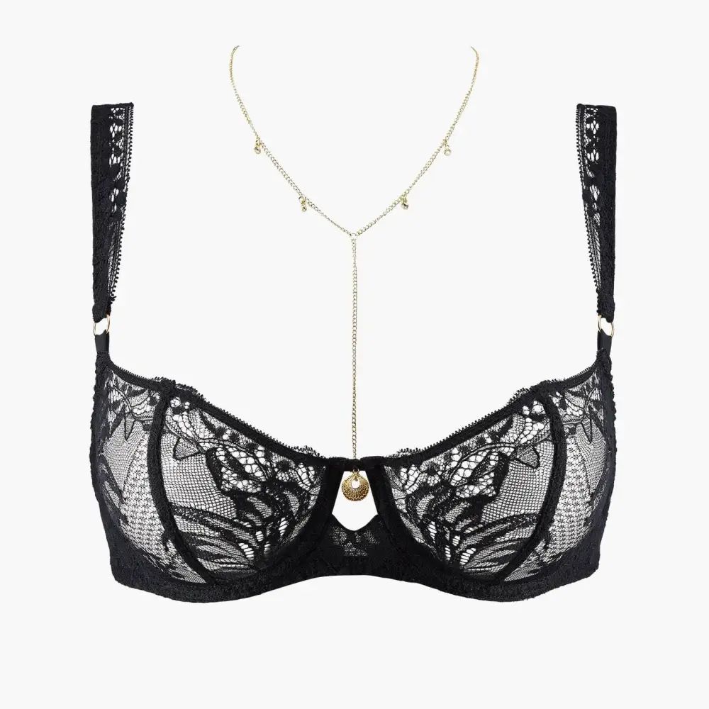 Women's Balconette Underwire Floral Lace Floral Detail Bra