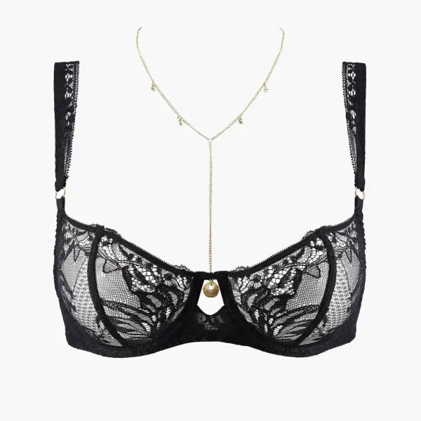 Women's Balconette Underwire Floral Lace Floral Detail Bra