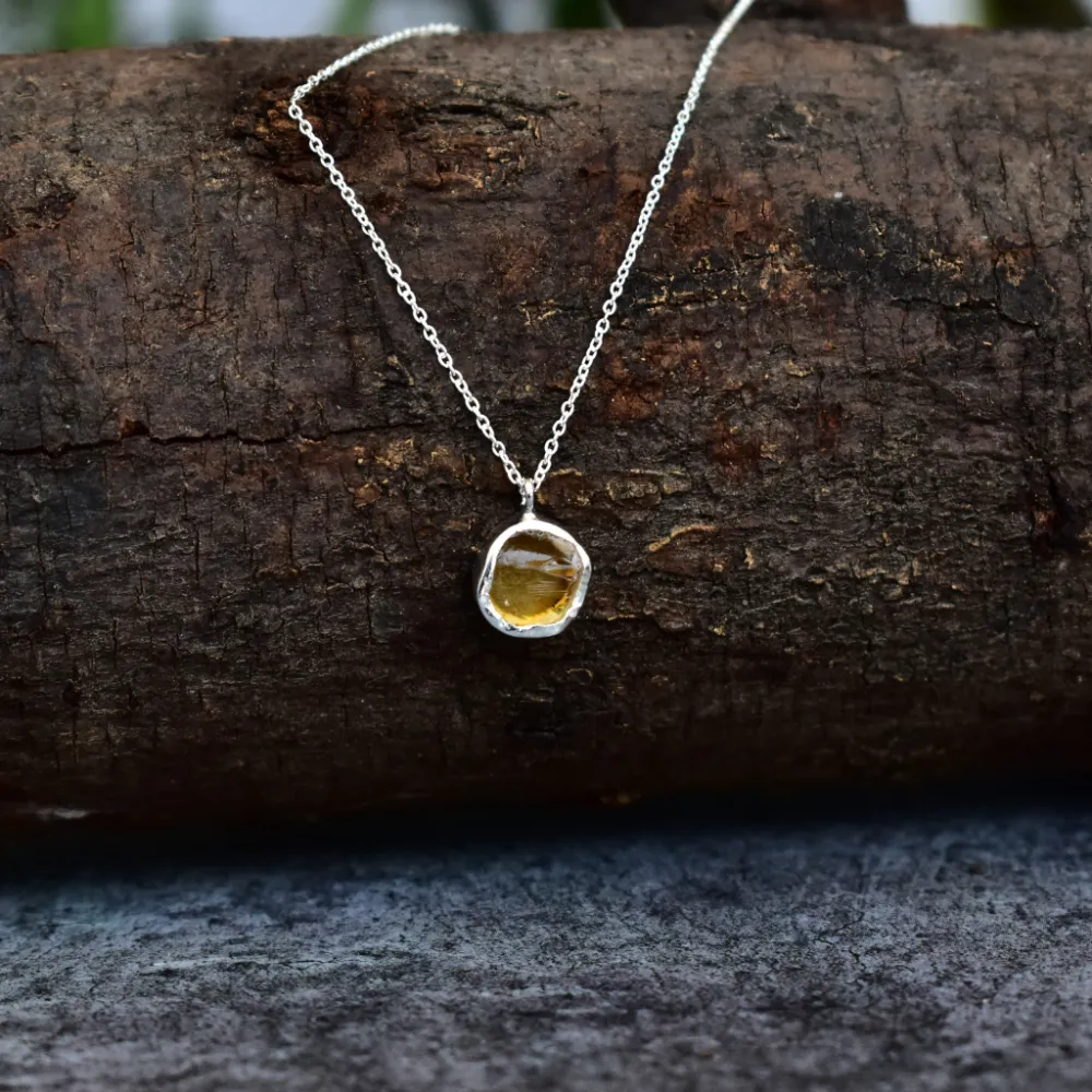 Raw Accent Citrine Necklace