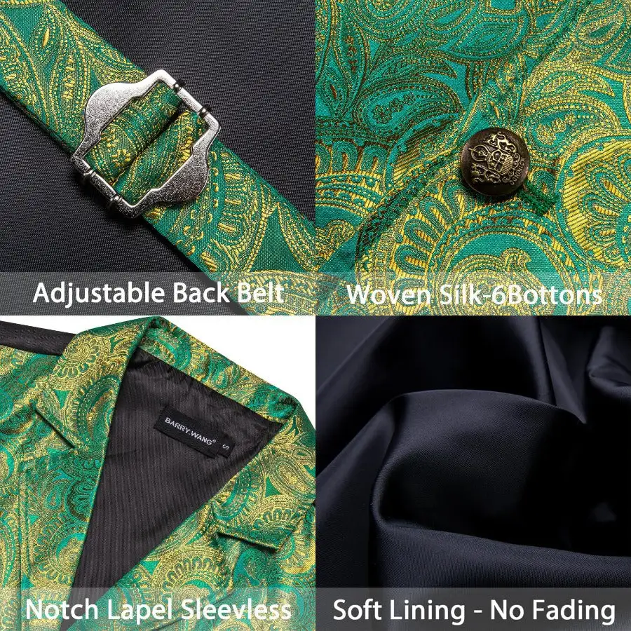 Elegant Paisley Dress Vest