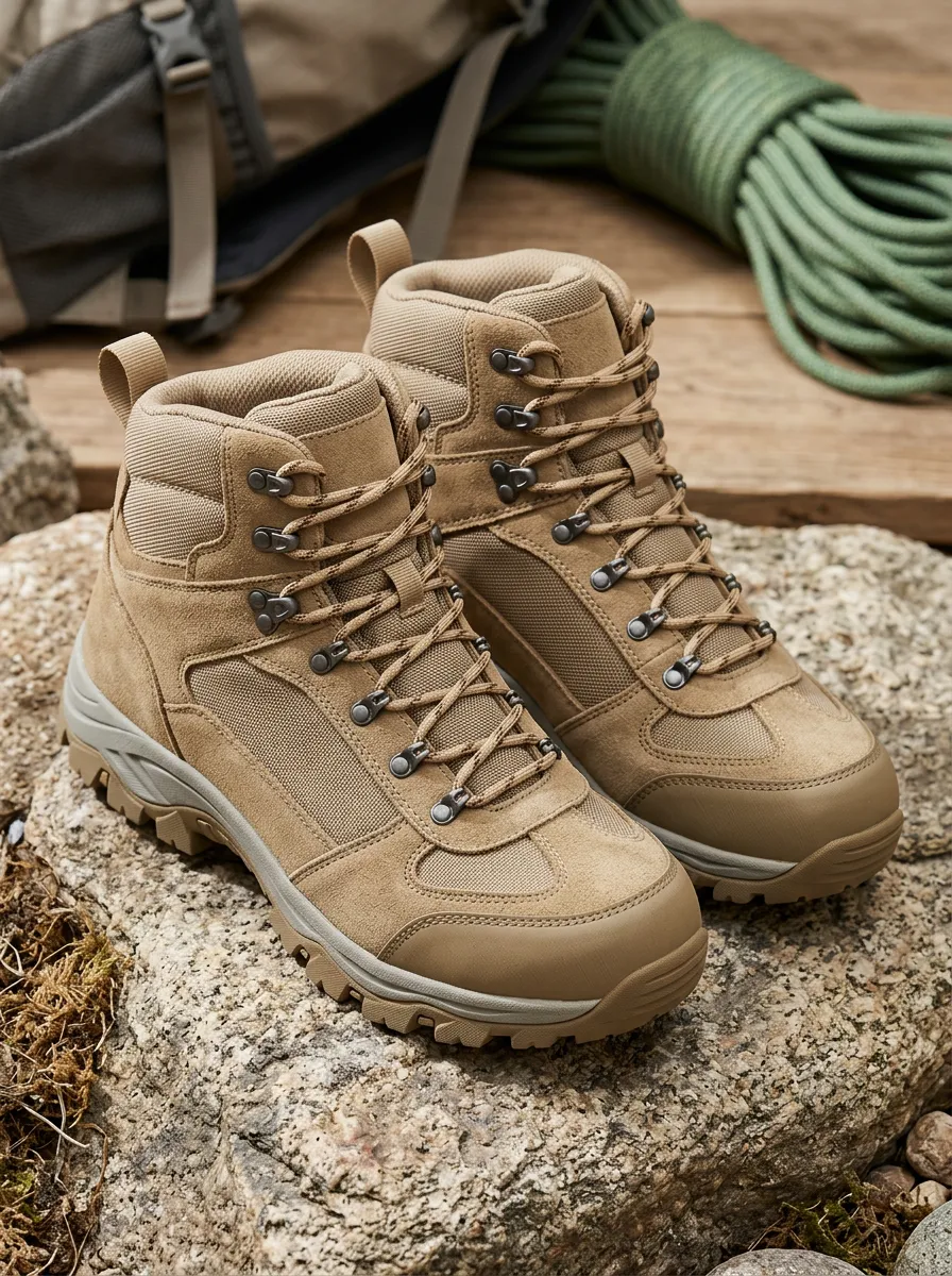 Unisex Classic Outdoor Hiking Tactical Suede Printed Boots