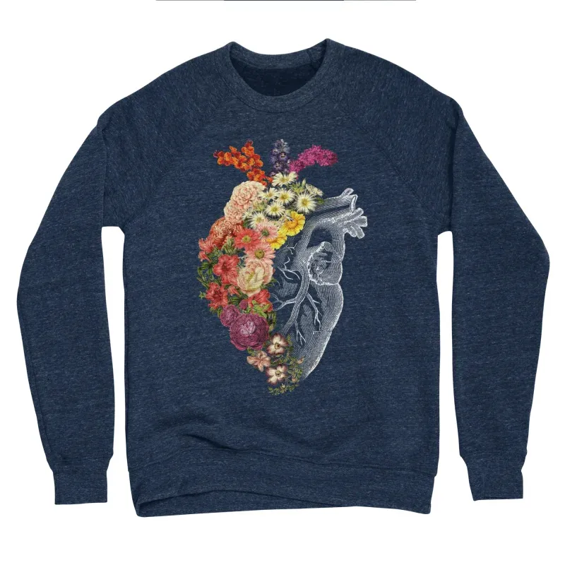Artistic Floral Heart Graphic Sweatshirt