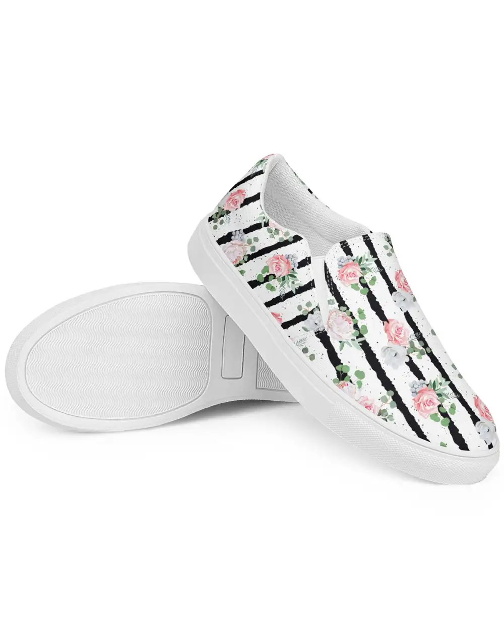 Blooming Contrast Slip On Shoes