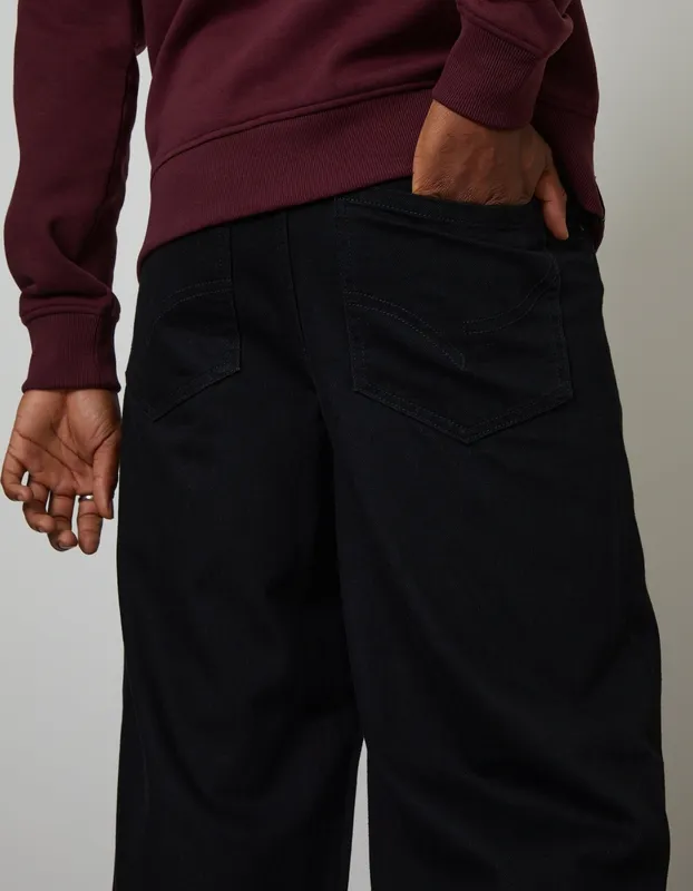 Black Baggy-Fit Jeans