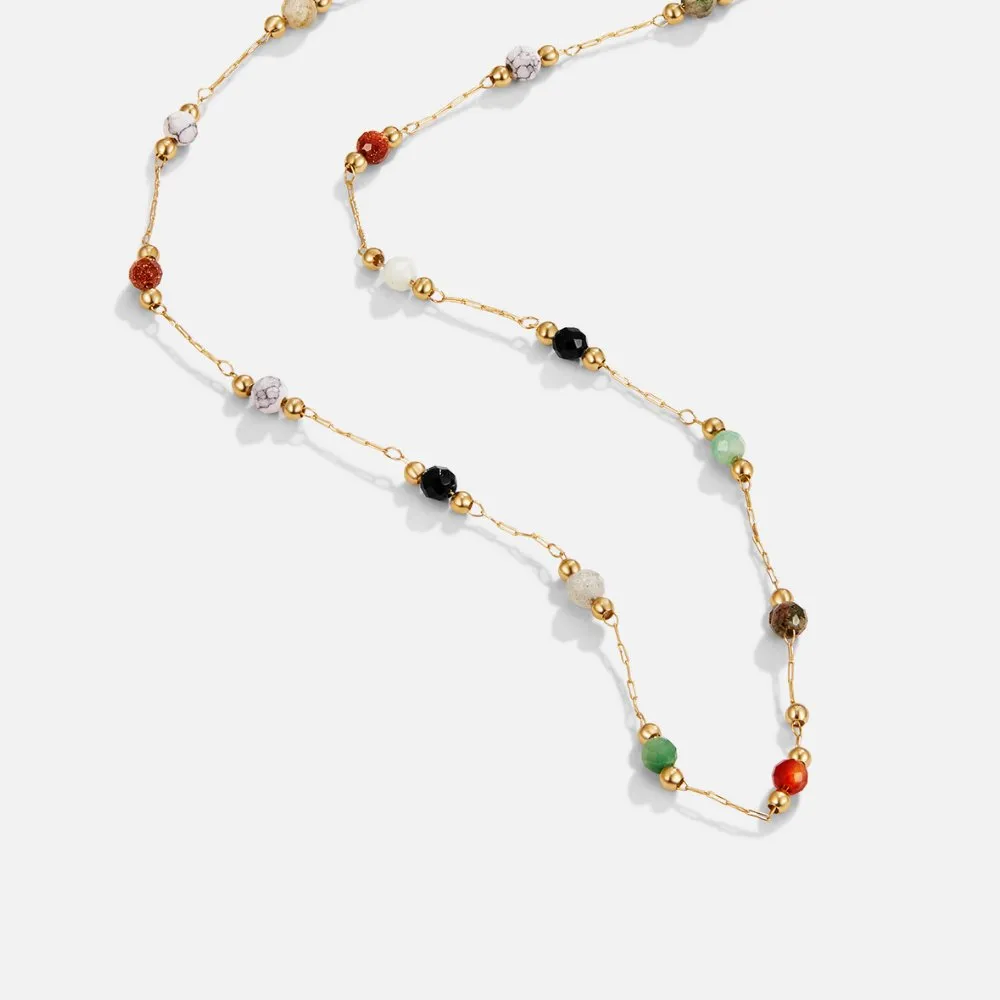 Waterproof Stone Bead Necklace