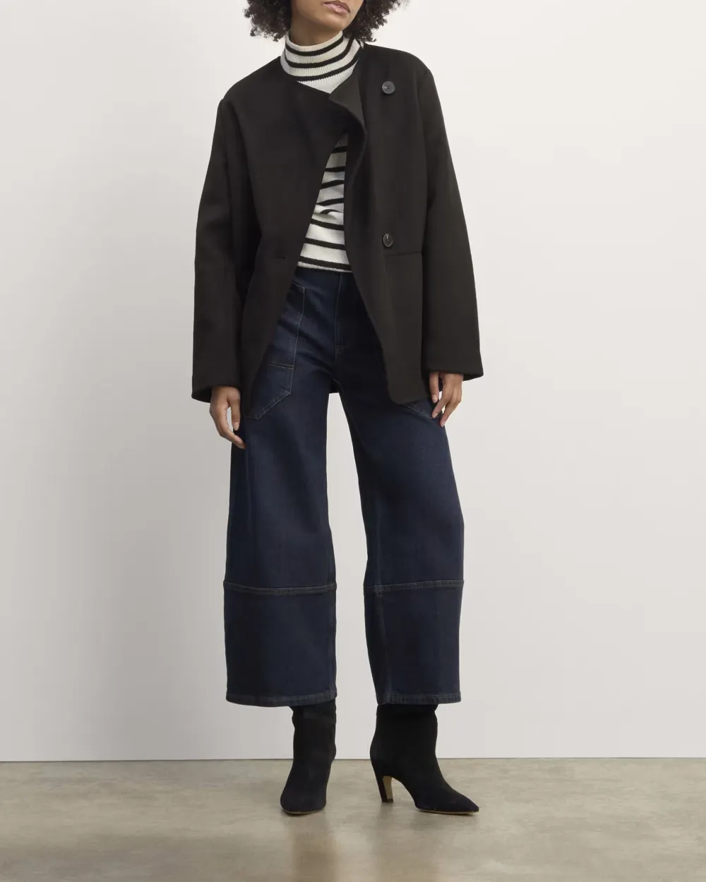 Short Wool Coat With Lapel