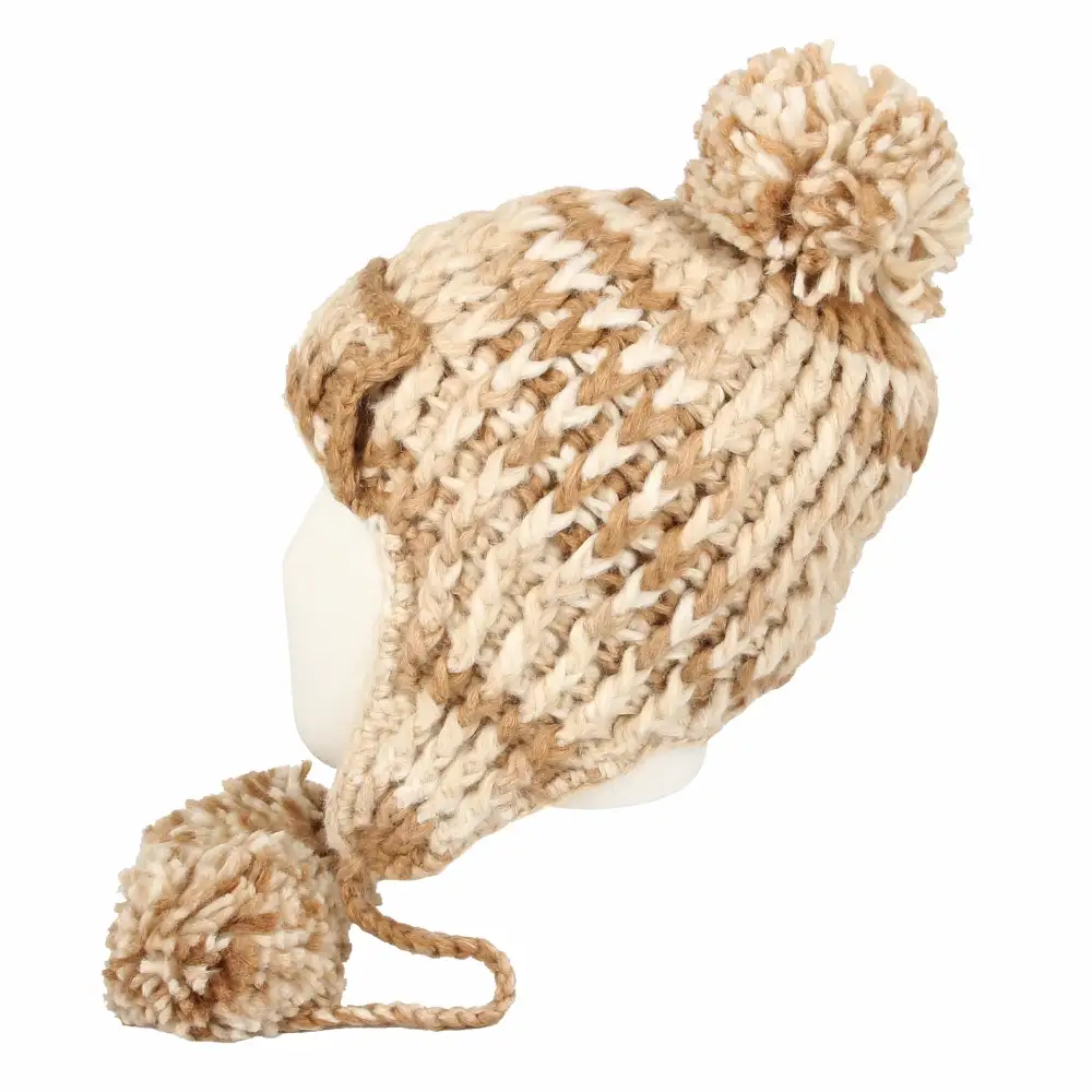 Knit Crochet Pom Pom Beanie Hat