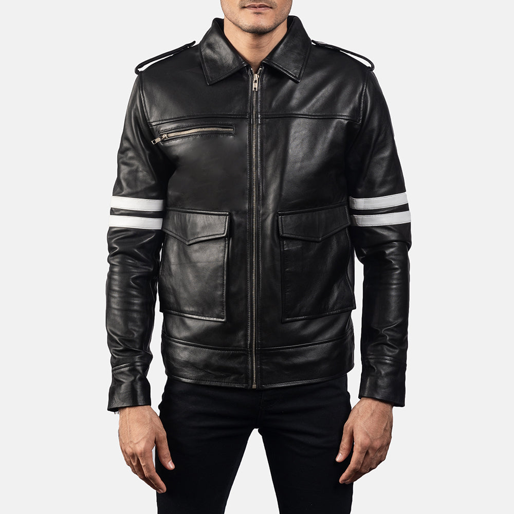 Men's Classic Structured Leather Jacket