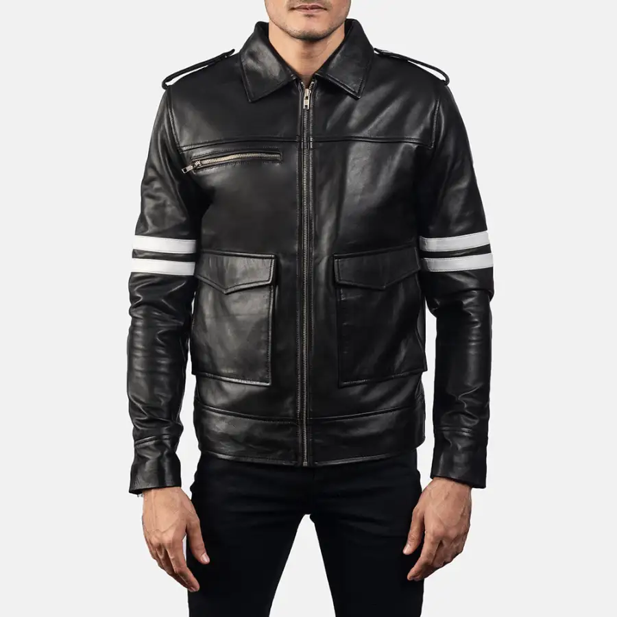 Men's Classic Structured Leather Jacket